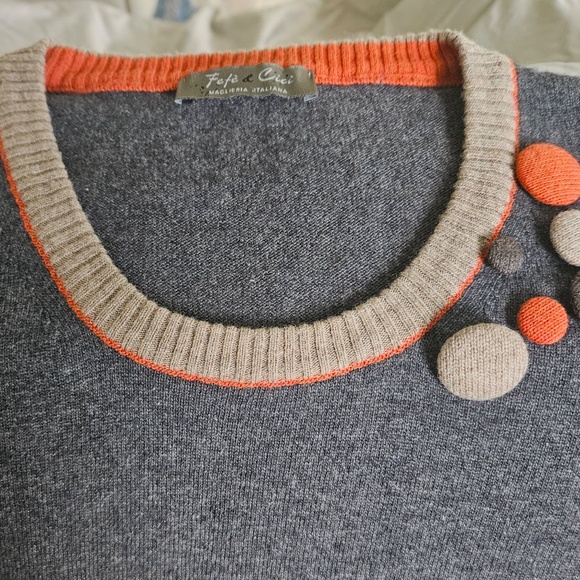 Fete & Cici Italian merino wool sweater. Size - small - medium - Picture 2 of 4